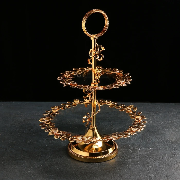 Блюдо 2 х ярусное Венок 33×53 см|Блюдца и тарелки| |