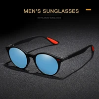 mens round frame sunglasses red rice nail polarized sunglasses colorful outdoor sports sunglasses female sunglasses