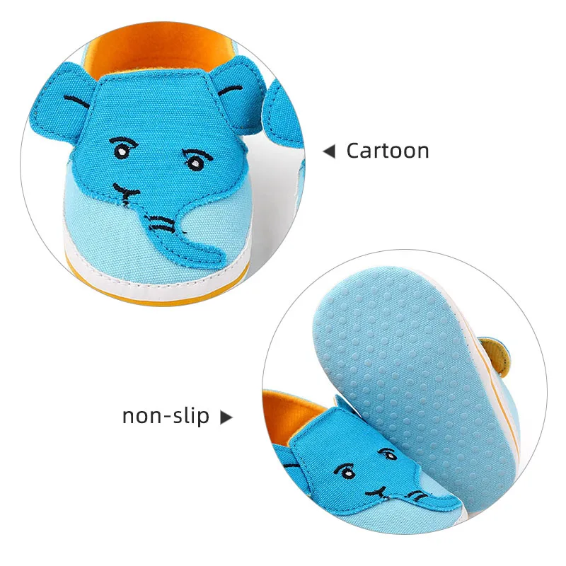 Детская повседневная обувь с изображением слона из мультфильма милая