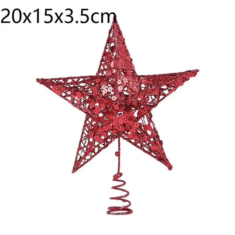 20 x 15 x 3.5cm 20 см пластиковая Рождественская елка звезда Топпер сверкающие Рождественские Елочные подвесные украшения для дома вечерние украшения - Цвет: 20 x 15 x 3.5cm
