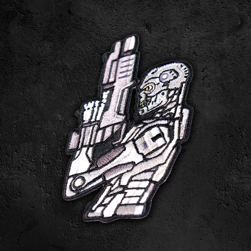 Битва воина T800 вышивка патч велкро Терминатор робот классный чехол для телефона