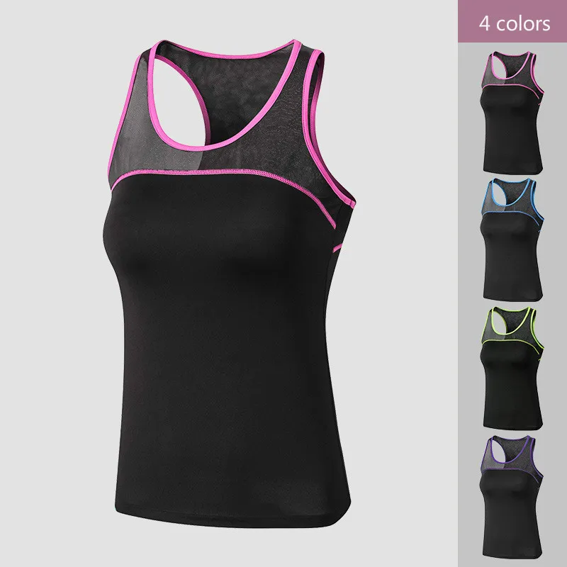 

Майка женская для йоги, эластичная быстросохнущая майка с сетчатыми вставками контрастных цветов, для фитнеса и бега