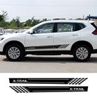 2 шт. автомобильные длинные боковые полосы наклейки для Nissan X-Trail Xtrail тюнинг автомобильные аксессуары виниловая пленка стильные персонализированные наклейки