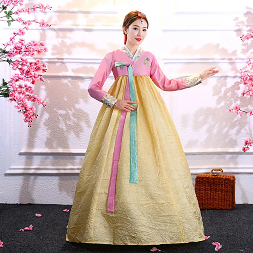 Традиционное винтажное платье Hanbok в Корейском стиле Retuo для женщин вечернее
