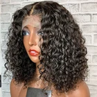 Wigirl бразильские 13х4 парики с глубоким волнистым кружевом и Бобом, предварительно выщипанные человеческие волосы, парики, короткие, 4x4, 150%, парики для черных женщин