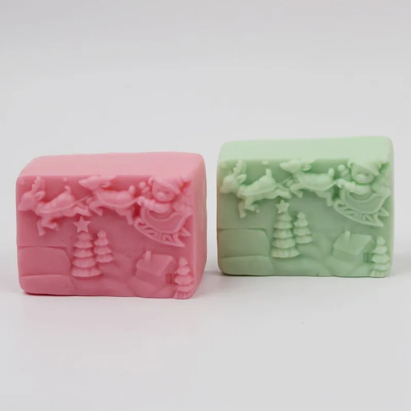 

Holiday Gift DIY Handmade Christmas Style Art Silicone Molds Soap Candle Mold