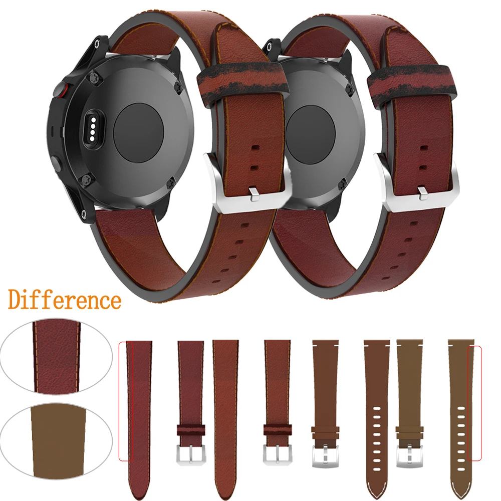 

Genuine Leather Fashion Strap 22mm Bracelet For Garmin Fenix 6 6Pro/5 5Plus/Forerunner 935 945/Approach S60 Replace Wristband