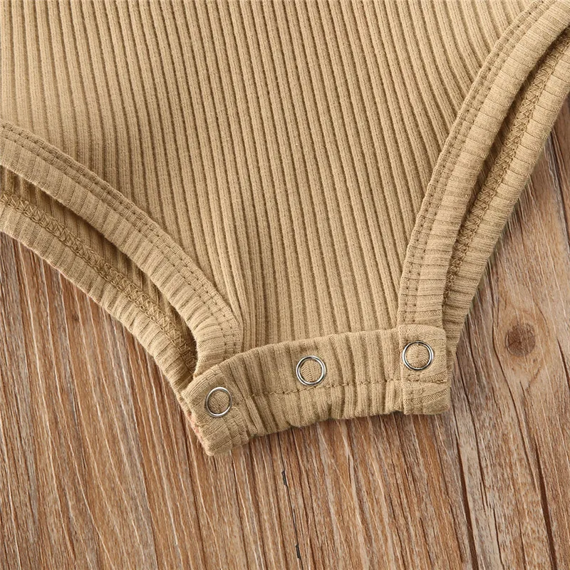 

2020 New Newborn Baby Boy Pocket Romper 0-24M Toddler Infant Baby Girl Rib-knitted Romper Short Sleeve Jumpsuit Cotton Outfits