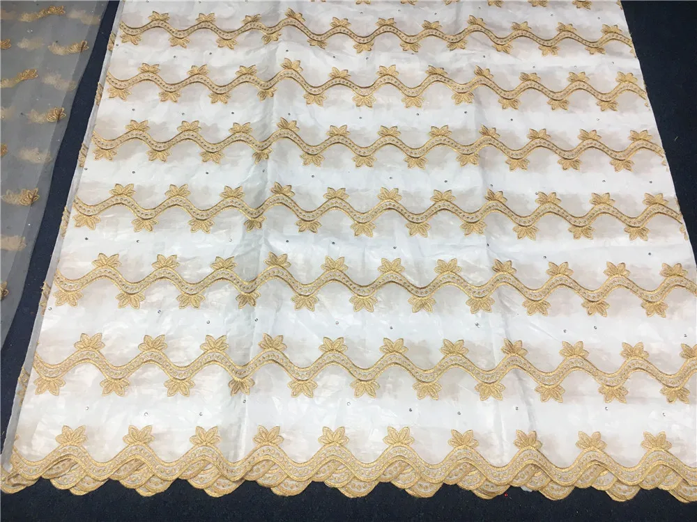 Белая жаккардовая парчовая ткань LIULANZHI Африканский базин богатый getzner 2019