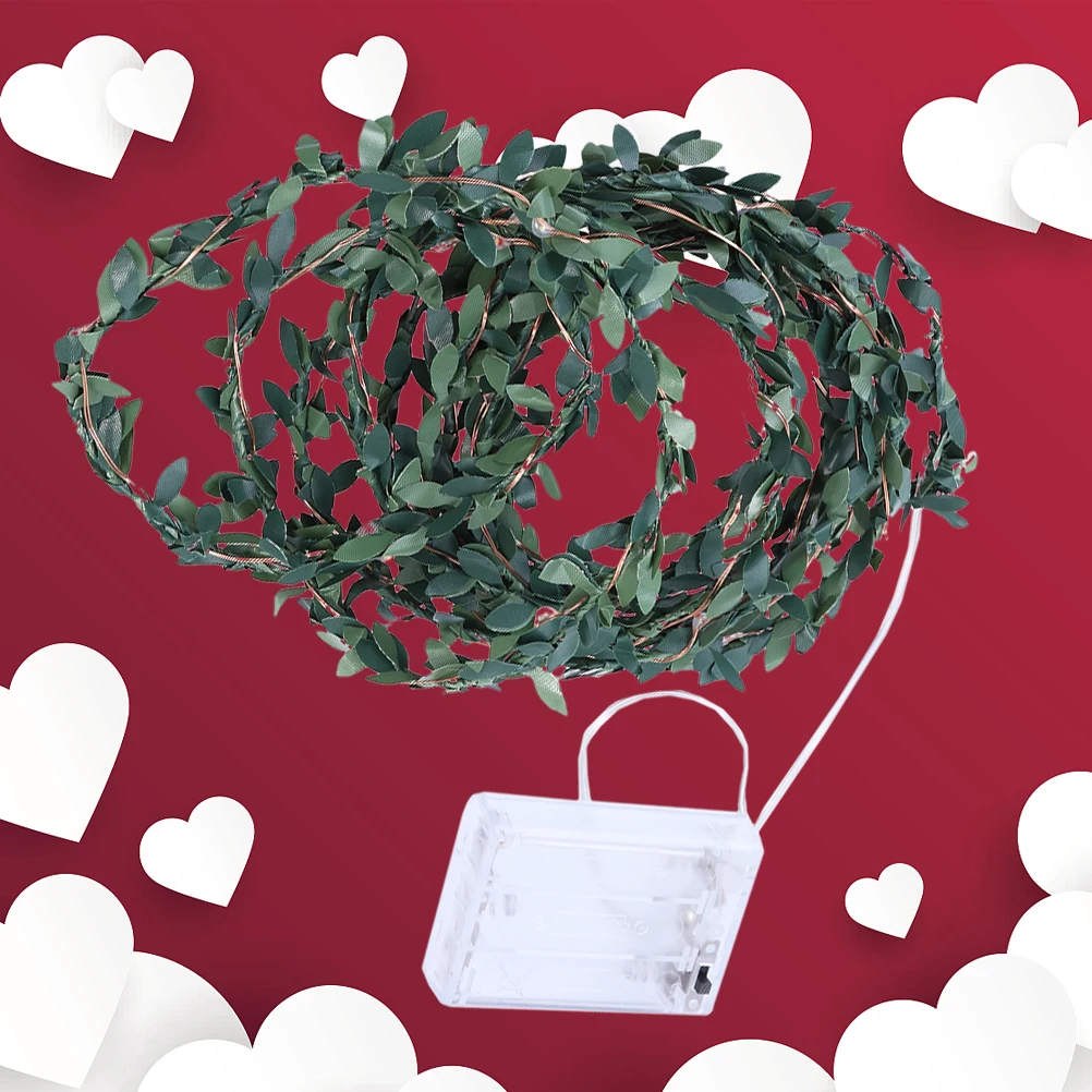 10M 100LED Copper Wire Led String Light Green Maple Leaf Garland Lamp Battery Rattan Wedding Home Decor Fairy | Лампы и освещение