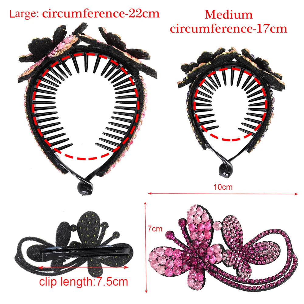 Стразы заколка для конского хвоста заколки волос заколки-крабы с кристаллами