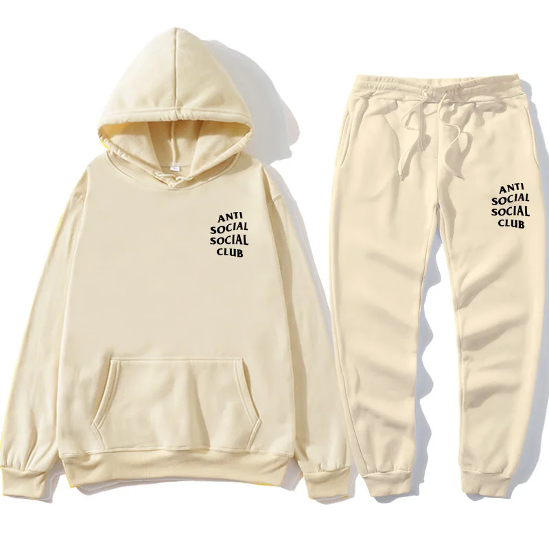 

Foreign trade track and field suit men's and women's spring and autumn leisure sports suit fitness suit sweaters sweatpants hood