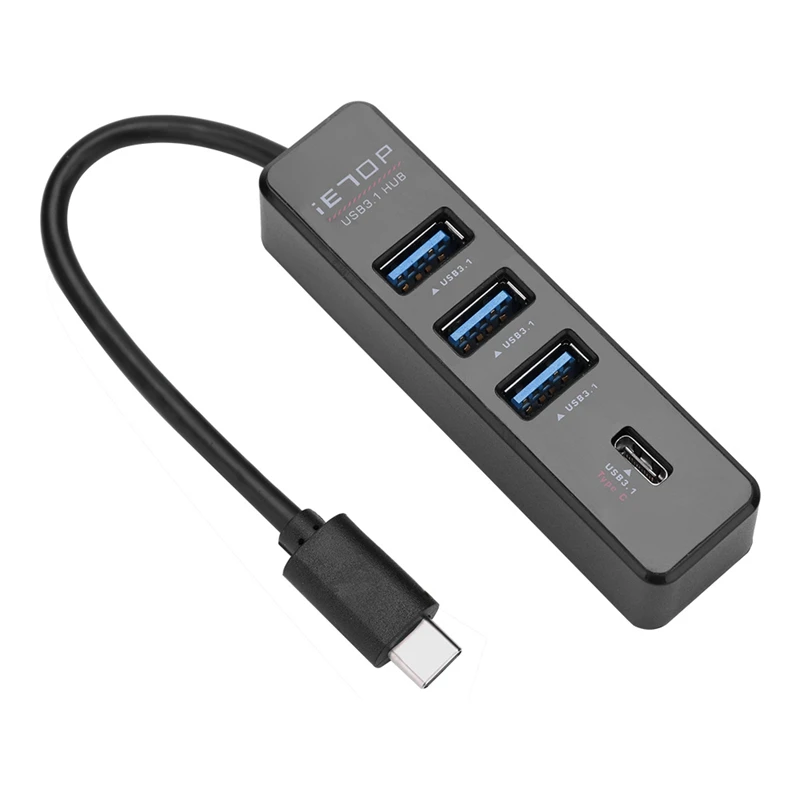 4 порта типа C концентратор Высокоскоростной 5 Гбит/с USB 3 1 0 сплиттер для
