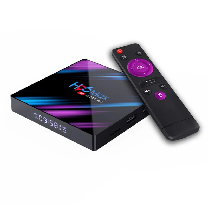 H96 Max RK3318 Android 10 0 Smart TV Box 4 Гб + 32G четырехъядерный процессор 4K HD 2 4G/5G Wi Fi пульт