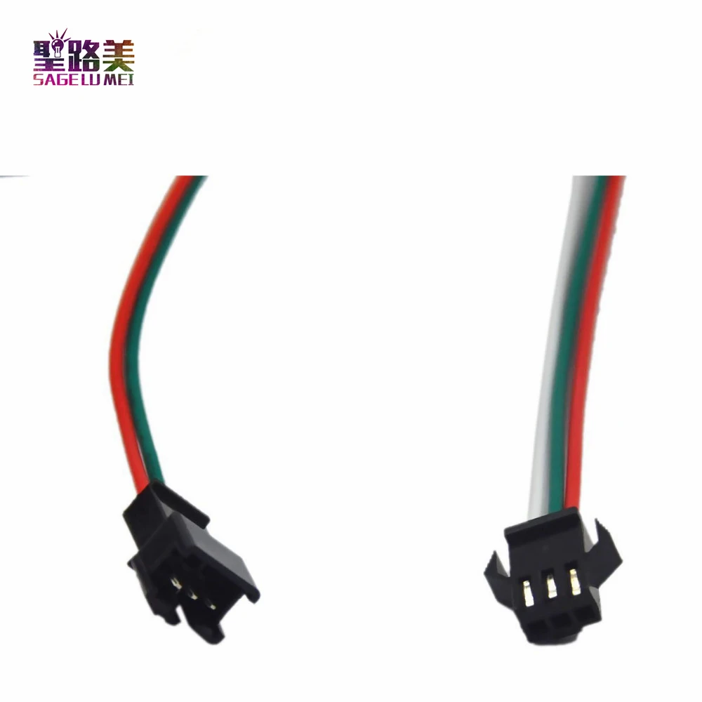 Бесплатная доставка 50 пар 2pin/3pin4pin JST SM Штекерный и гнездовой кабель для WS2811 WS2812B 5050