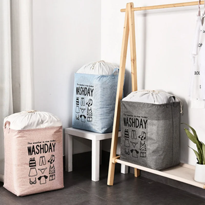 

Cotton bucket, laundry basket, large capacity, easy to wash, foldable