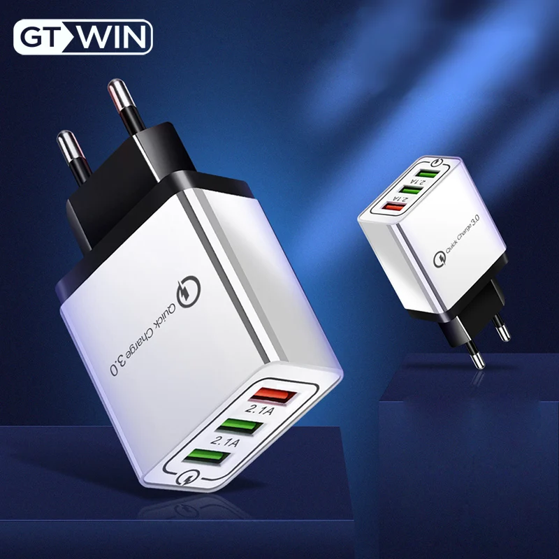 GTWIN QC 3 0 USB зарядное устройство порта настенный адаптер быстрой зарядки для iPhone 11
