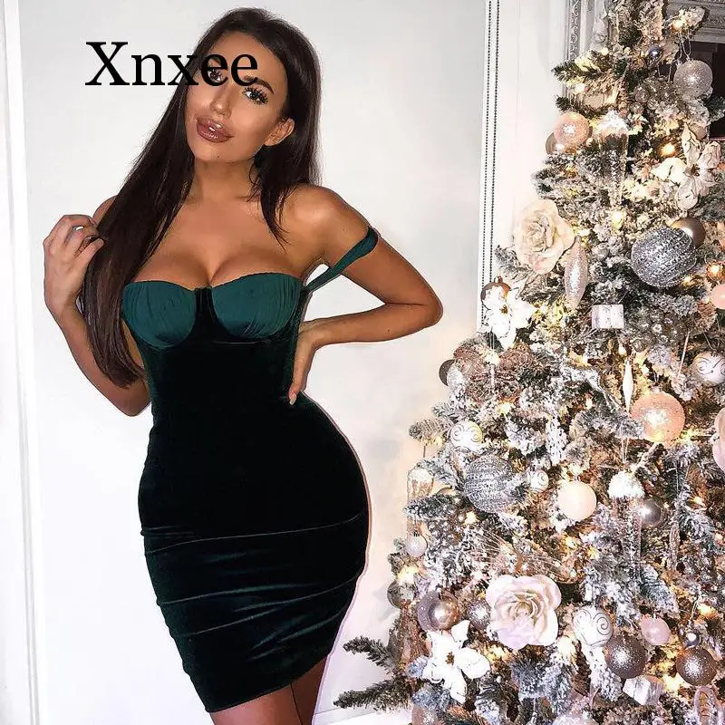 Женское бархатное платье с высокой талией синее элегантное Классическое в стиле