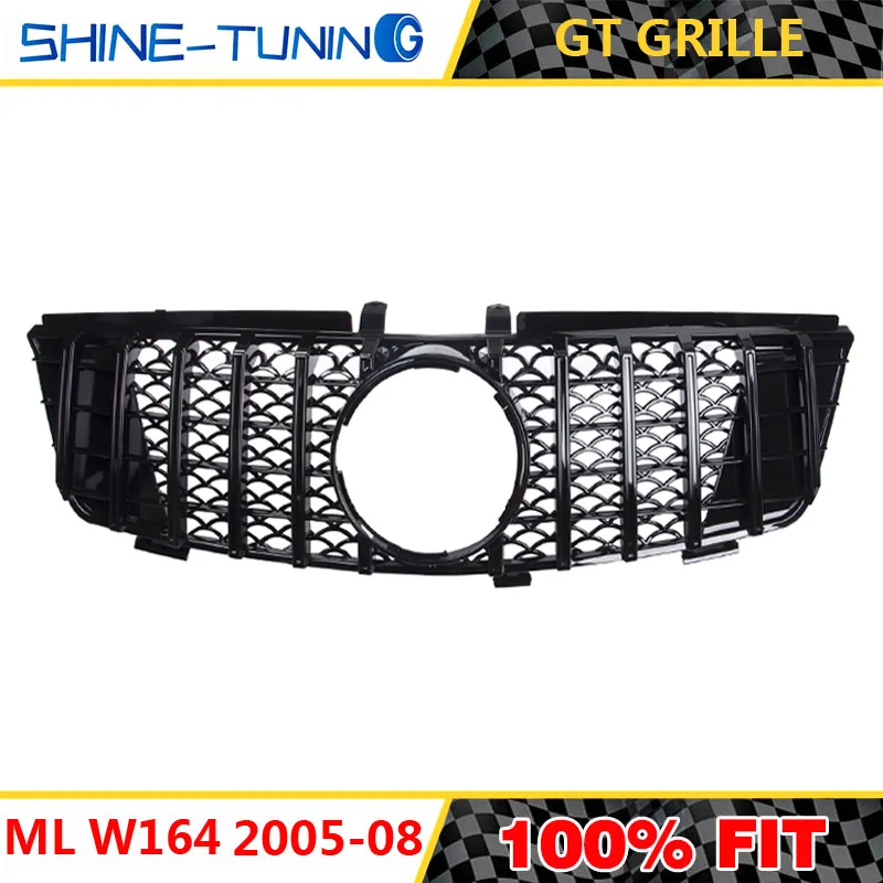 Передняя решетка подходит для mercedes ML Class W164 x164 GT 2005-11 ML300 ML320 ML350 ML400 ML500 ML430 без