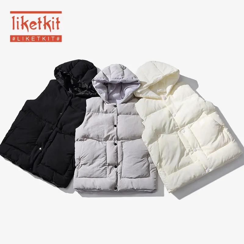Liketkit зимний жилет мужской без рукавов куртки 2019 мужское толстое теплое пальто с