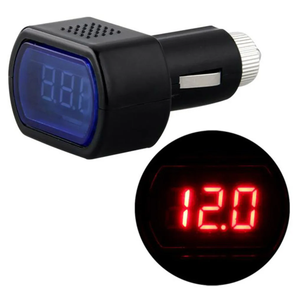 

1Pc Digital LED Car Auto Vehicle Truck Cigarette Lighter Volt Voltage Gauge Meter 12V/24V Durable Interior Accessories Universal