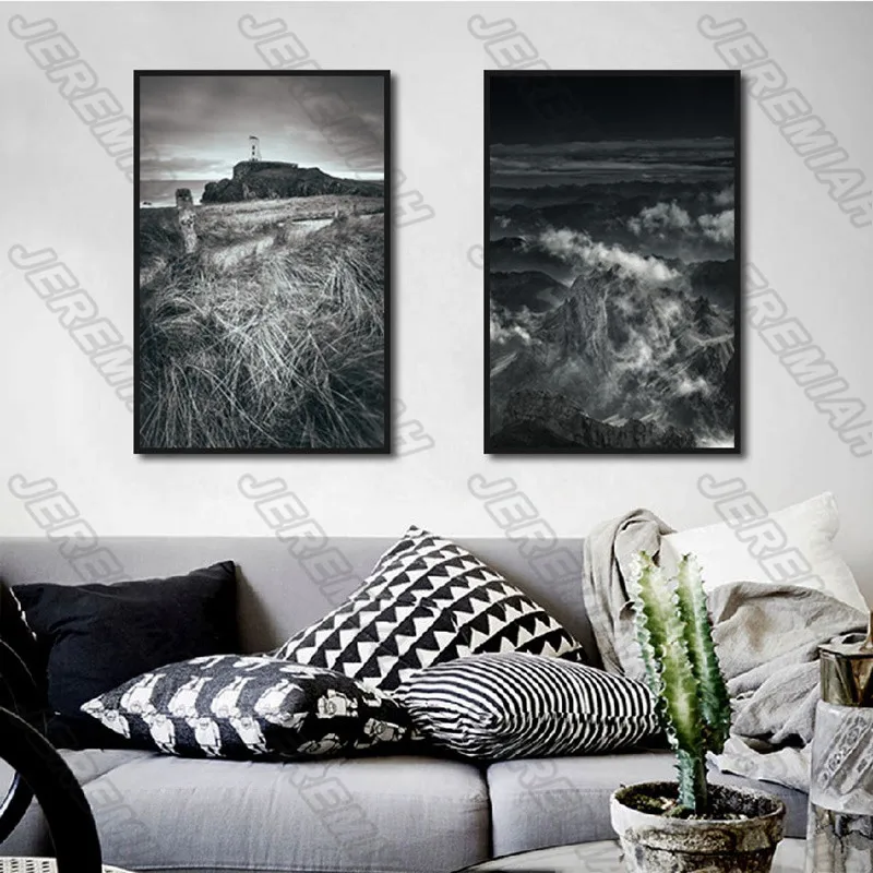 

Still Life Tree Lake Grass Canvas Nordic Poster Print Art Picture Modern Living Room Decoration
