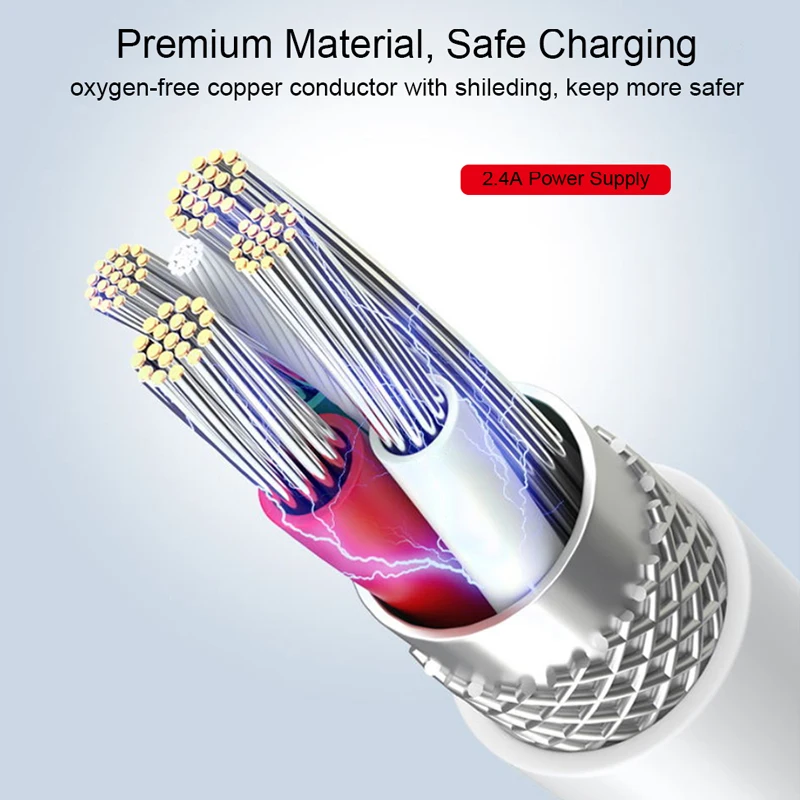 Кабель SAMZHE для телефона 8 Pins USB-кабель зарядки кабель iPhone 5/USB-C/6/6S/Plus/7/7Plus/8/iPhoneX |