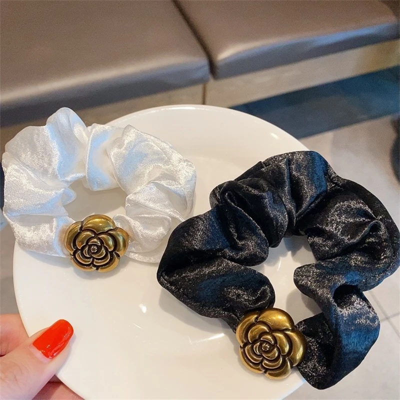 Металлическая эмалированная заколка для волос в виде камелии Женские Ювелирные