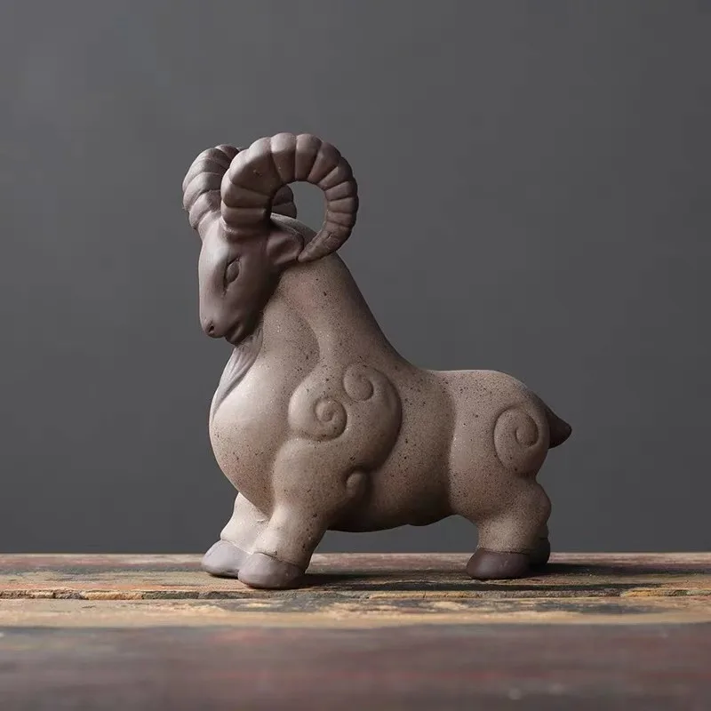 Чайные украшения из фиолетовой глины для домашних животных керамическая фигурка