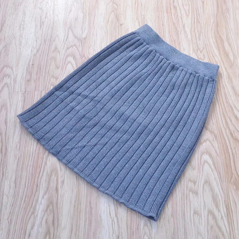 Юбка Детская вязаная на пуговицах в полоску осень|Юбки| |