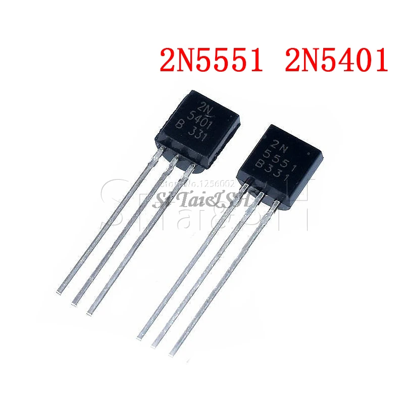 100 шт. 2N5551 2N5401 5551 5401 TO-92 (50 + 50 ) TO92 биполярные транзисторы BJT PNP Gen Pr Amp | Электронные