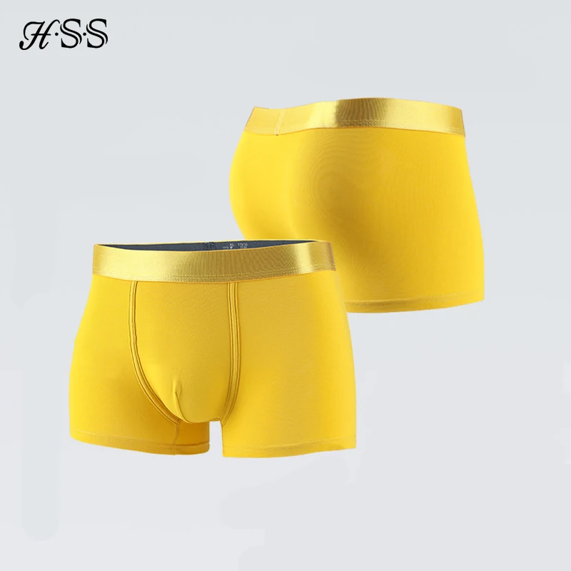 3pcs/lot Men's Underwear Cotton Boxers Man Breathable Panties Solid Shorts HSS Brand Metallic Luster Underpants L XL XXL XXXL