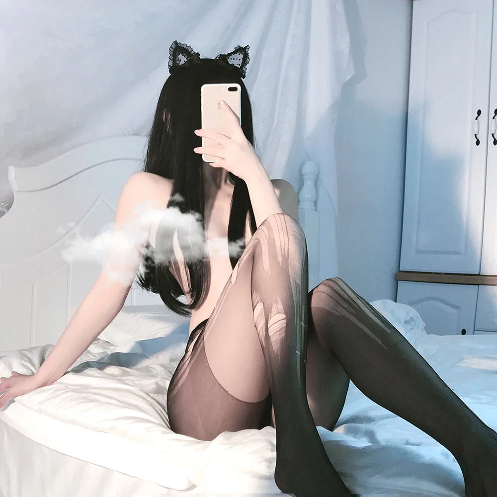 

Чулки женские, сексуальные прозрачные, разрывные, однотонные