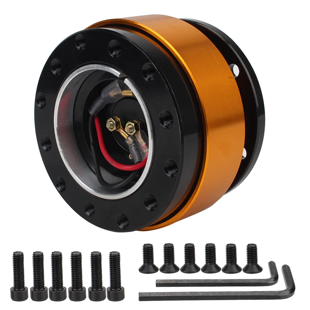 

Steering Wheel Snap Off Car Auto Quick Release 6 Hole Hub Adapter Boss Kit Durable Car Accessories Aluminum Universal