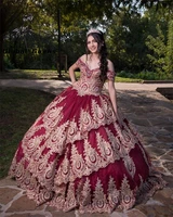 luxury corset ball gown quinceanera dresses beaded appliques formal prom birthday gowns princess sweet 15 16 dress
