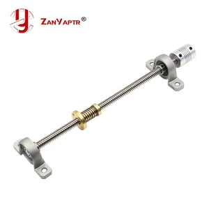 Свинцовый трапециевидный винт T8 500 мм 8 мм + гайка против люфта + кронштейн подшипника KP08 + гибкая муфта для 3D-принтера и ЧПУ