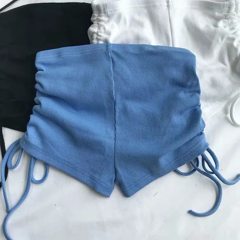 Пикантная обувь с высокой талией ультра-шорты женские летние drawstring женский свитер, Стильный вязаный тонкие шорты уличной моды мини-шорты си... от AliExpress RU&CIS NEW