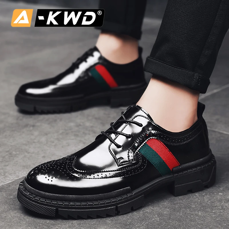 New Fashion Mens Casual Shoes Hot Sale 2019 Breathable Autumn Men Leather Sapatos Homem Simple Lace-up Oxfords | Обувь