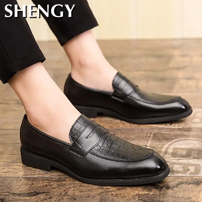 Men's Casual Shoes Fashion Elegant Office Men Banquet Wedding Luxury Formal Gentleman For Large Size 38-48 | Обувь