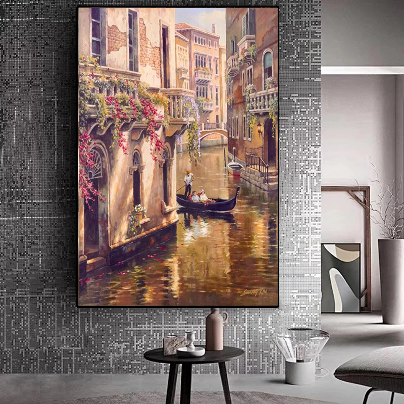 

Classic Venice City Landscape Canvas Painting Digital Printing Landscape Posters And Prints Living Room Home Decoration Pictures