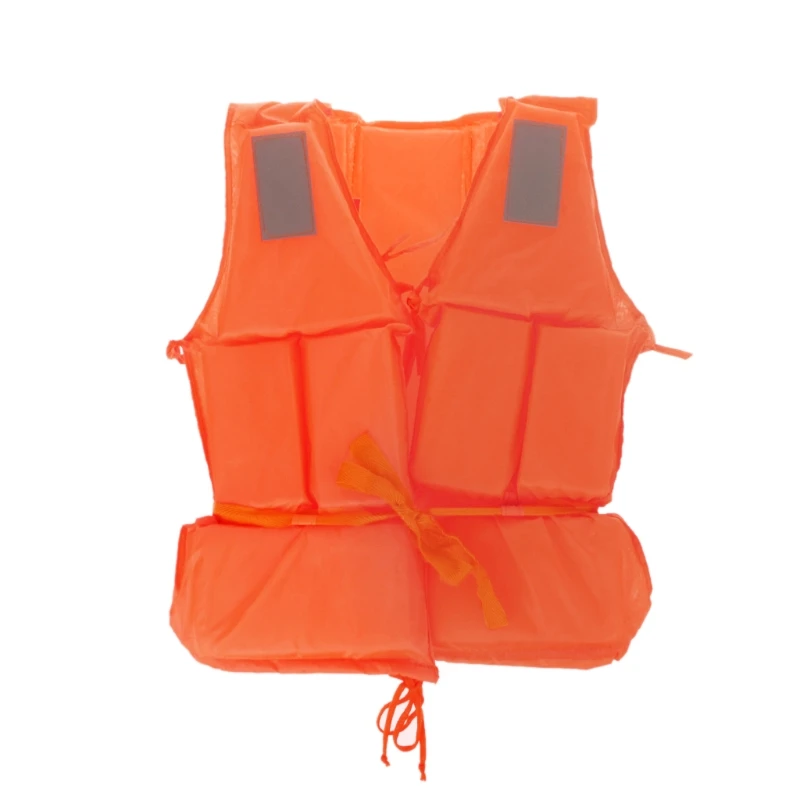 

New Orange Adult Foam Flotation Drifting Swimming Life Jacket Vest With Whistle