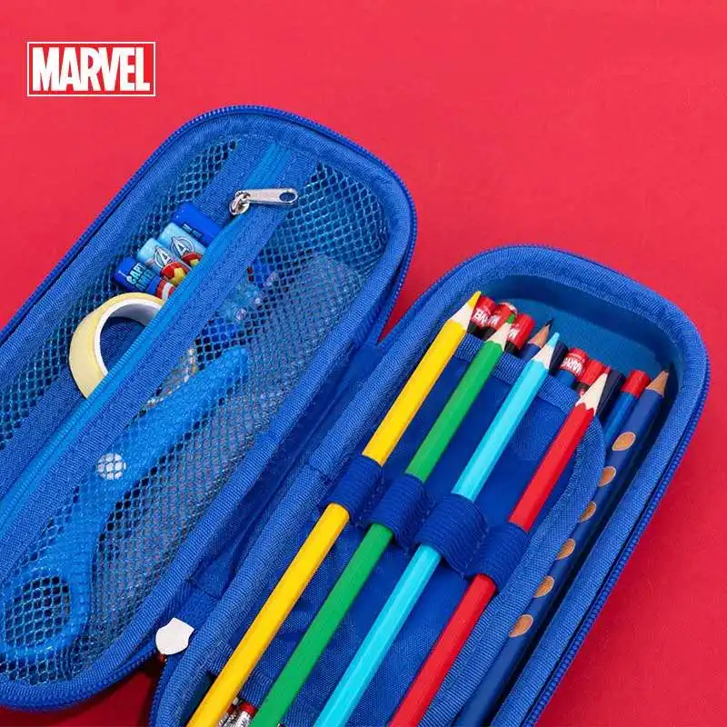 Disney New carton pencil case  student spider man stationery box primary school student pencil bag age 8-12 years Grade 1-5