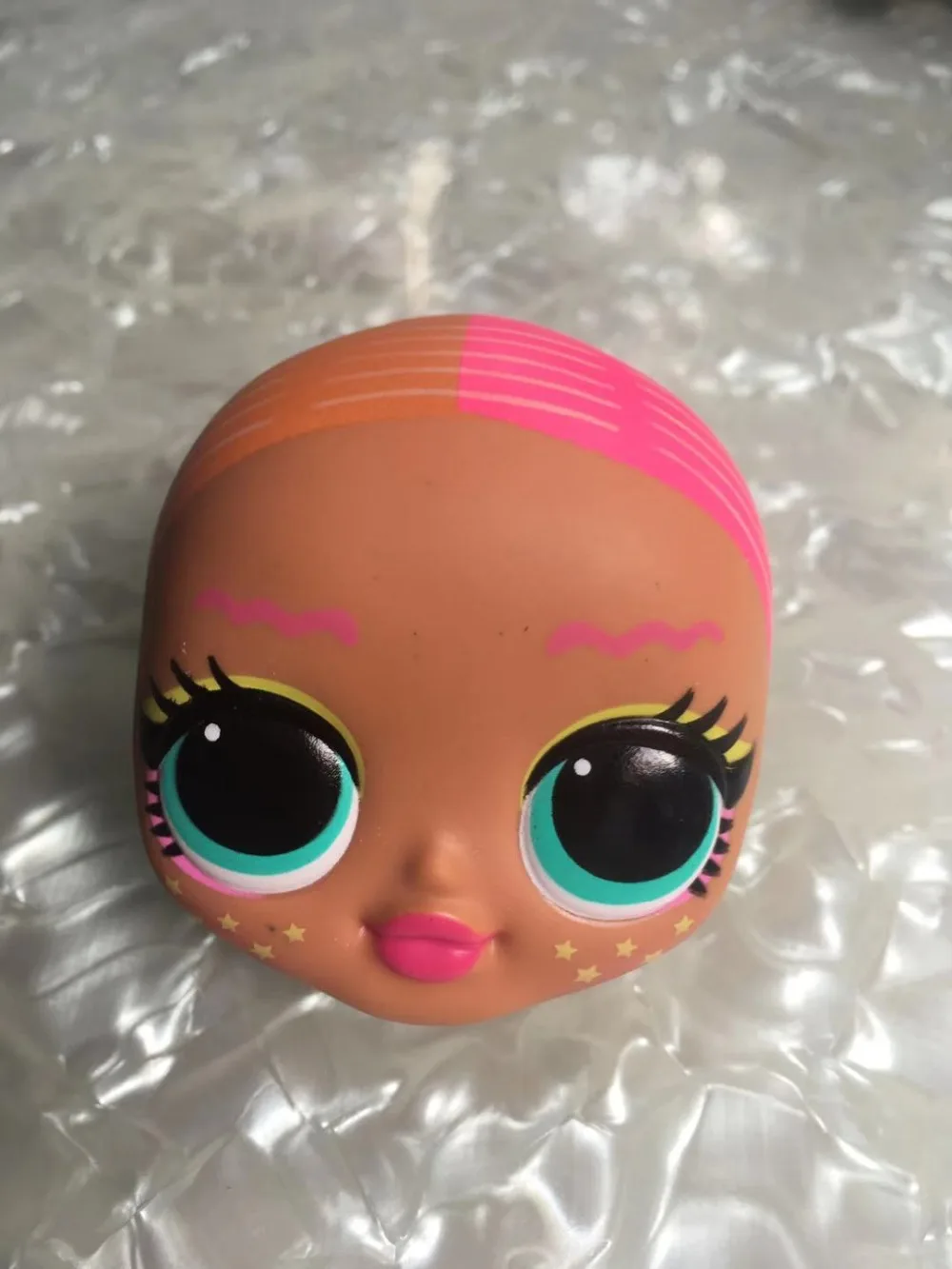 Не волосы мода сестра кукла голова игрушка luls девочка кукла голова DIY кукла игрушка часть девушка мода Сделай Сам Туалетная игрушка размер головы 7X8 см