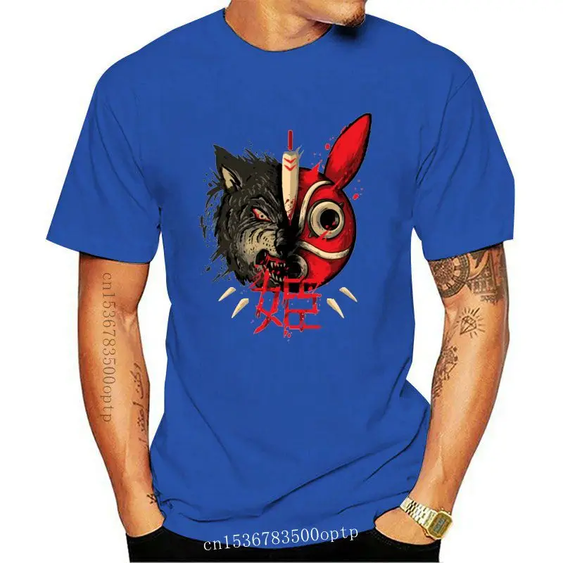 

New Cotton Hipster Princess Mononoke T Shirt Japan Anime Tee Boy Short Sleeve Free Shipping Homme Tee Shirt