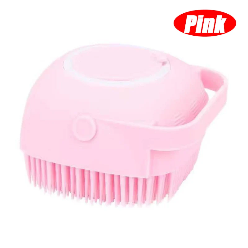 

Shampoo Brush Massage Comb Grooming Scrubber Swimming Short Hair Silicone Rubber