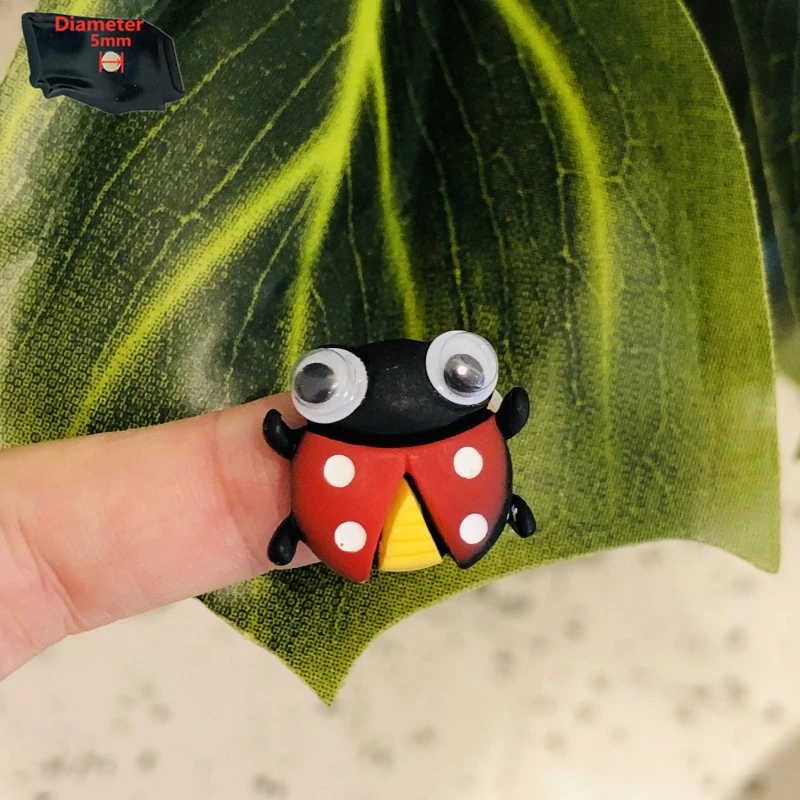 6 шт. милые полимерные Мультяшные фотообои рыбы краб осьминог панда пчела божья