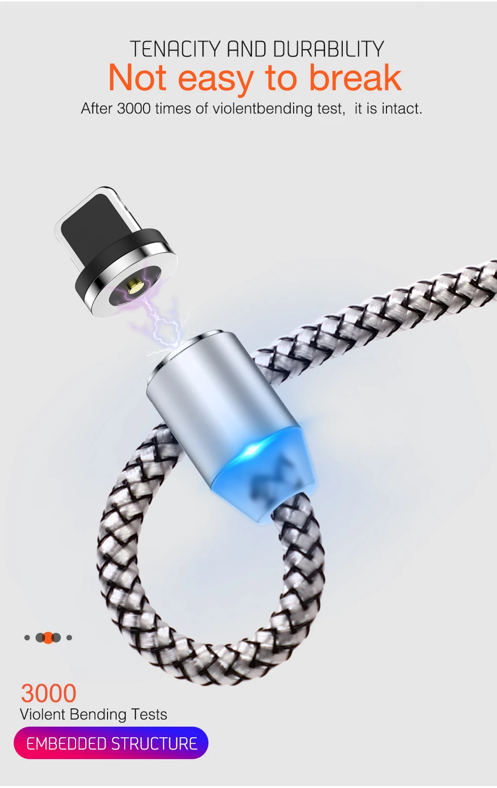 Магнитный Micro usb type-C кабель для iPhone 11 Pro XS Max 7 8 Plus samsung Android 3A кабель для быстрой зарядки и передачи данных 2 м USBC type C зарядное устройство