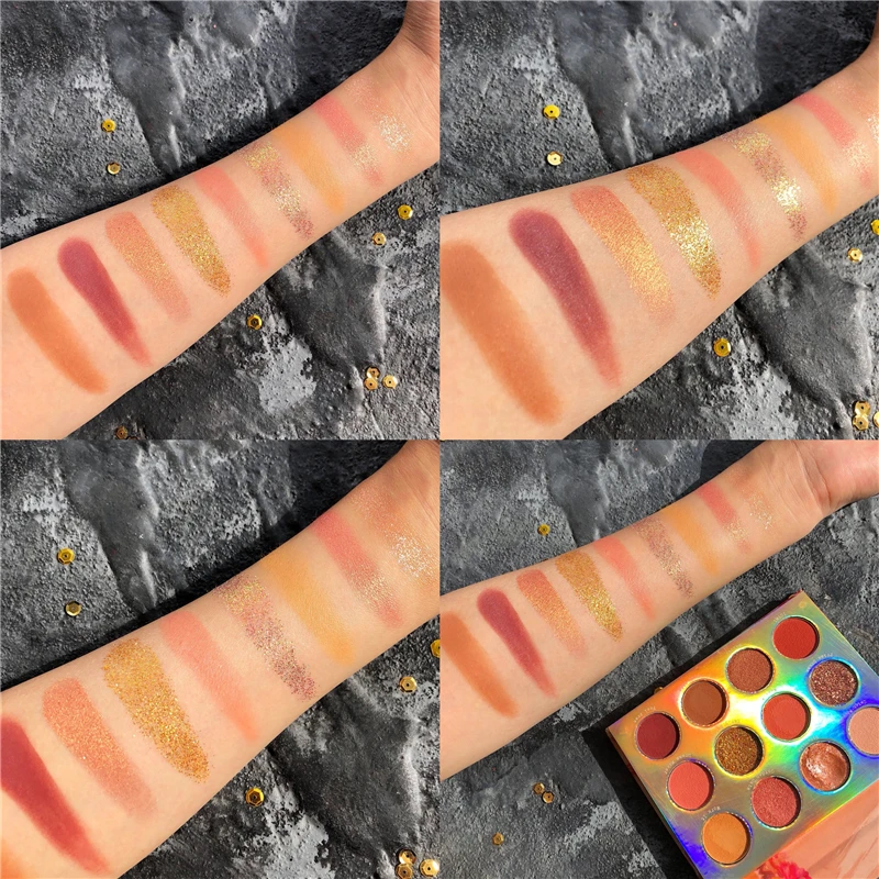 

Shimmer Matte Eyeshadow Pallete 12 Color Metallic Nude Makeup Pallete Maquiagem Professional Completa Glitter Eye Shadow palette