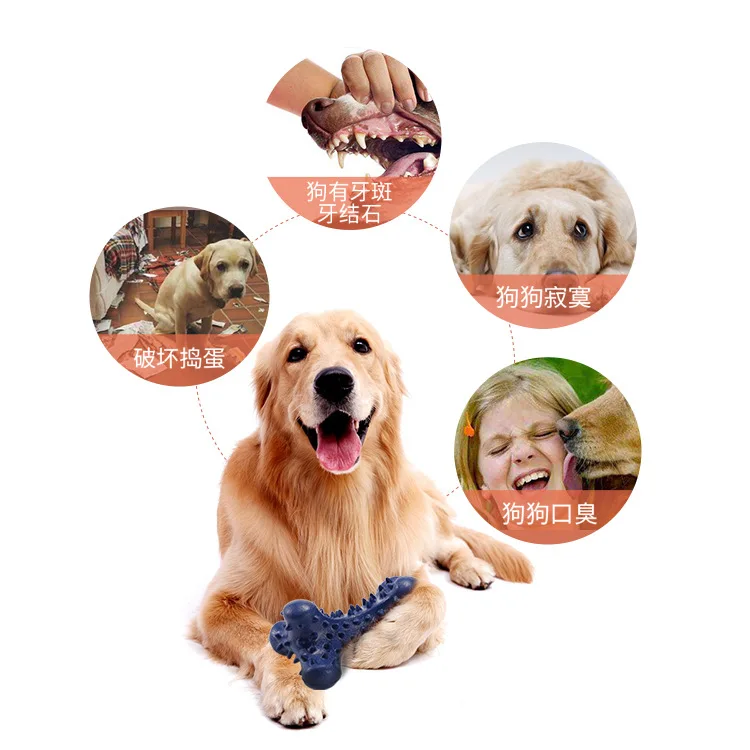 

Pet Toy Dog Toys Molar Toys Bite Resistant Bone Bite Toys Rubber Toys Explosion