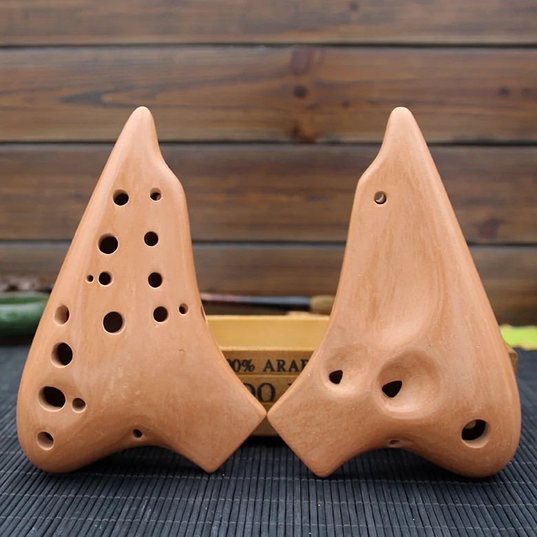 Высококачественный оригинальный с 16 отверстиями Alto C Ocarina терракотовый защитным